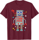 I Am Five Robot Funny Robotics 5 Year Old Birthday Party T-Shirt - T-Shirt | Maroon