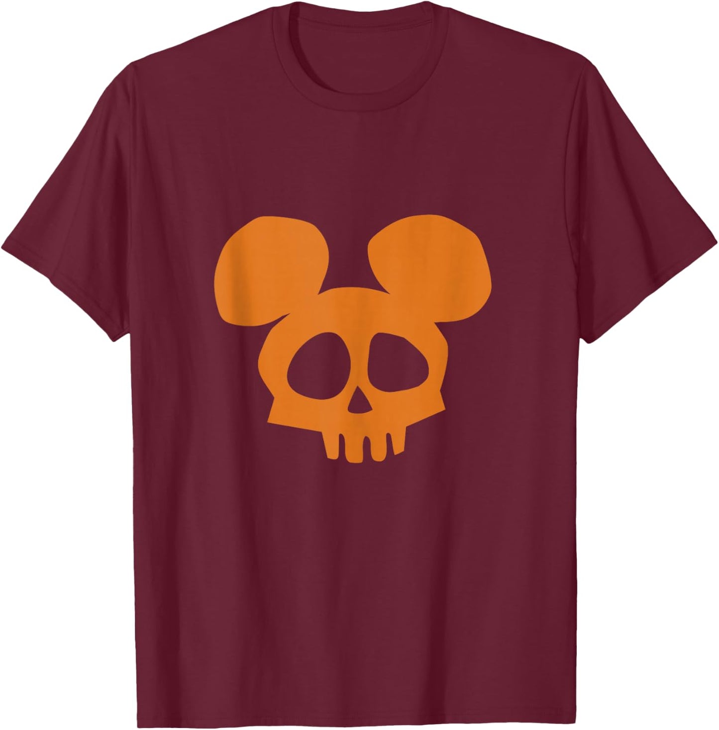 Disney Mickey Mouse Skull Halloween T-Shirt - T-Shirt | Maroon