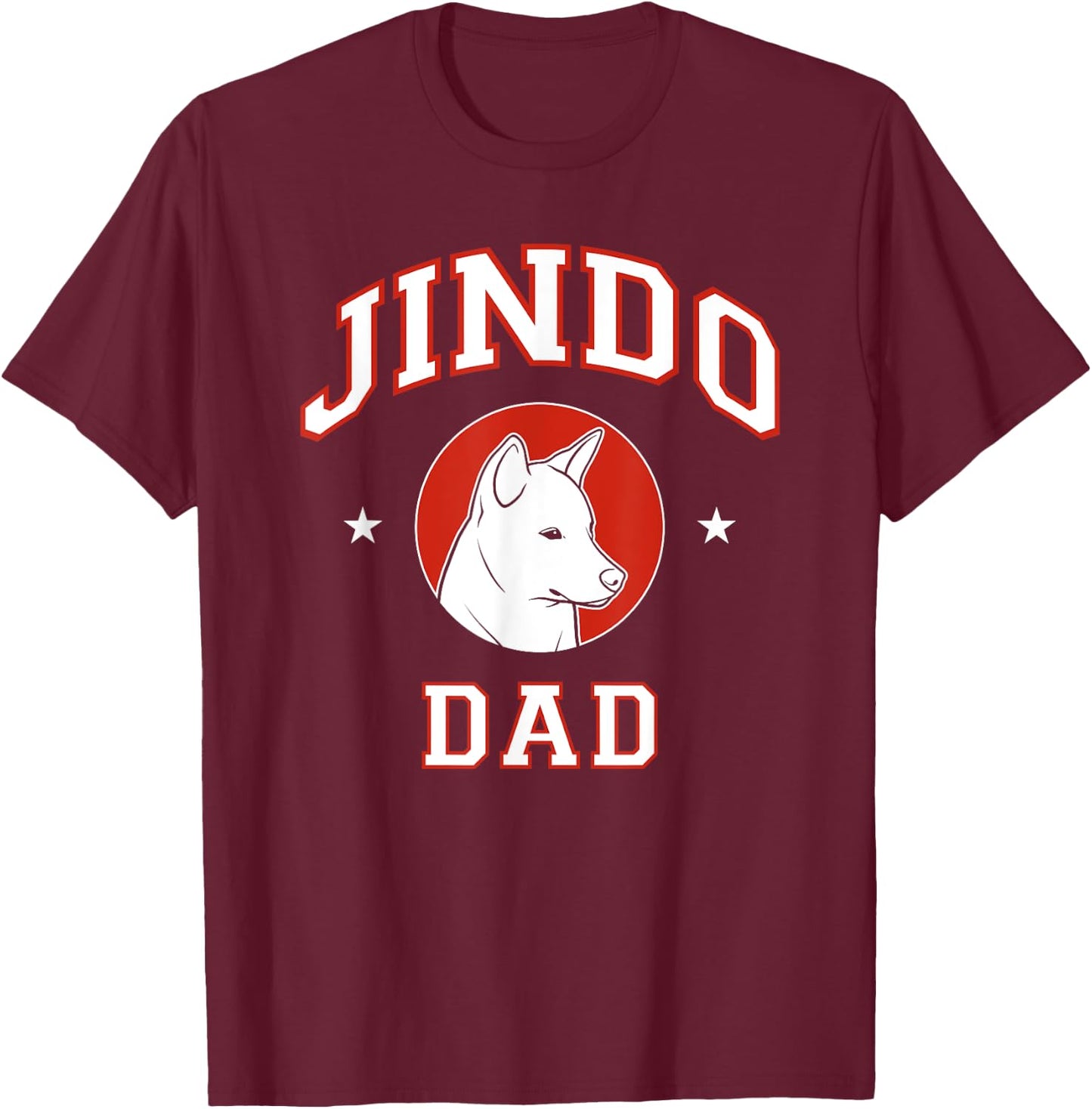 Jindo Dad Dog Father T-Shirt - T-Shirt | Maroon