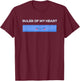 Ruler Of My Heart Cute Kawaii Math Pun Geometry Arithmetic T-Shirt - T-Shirt | Maroon