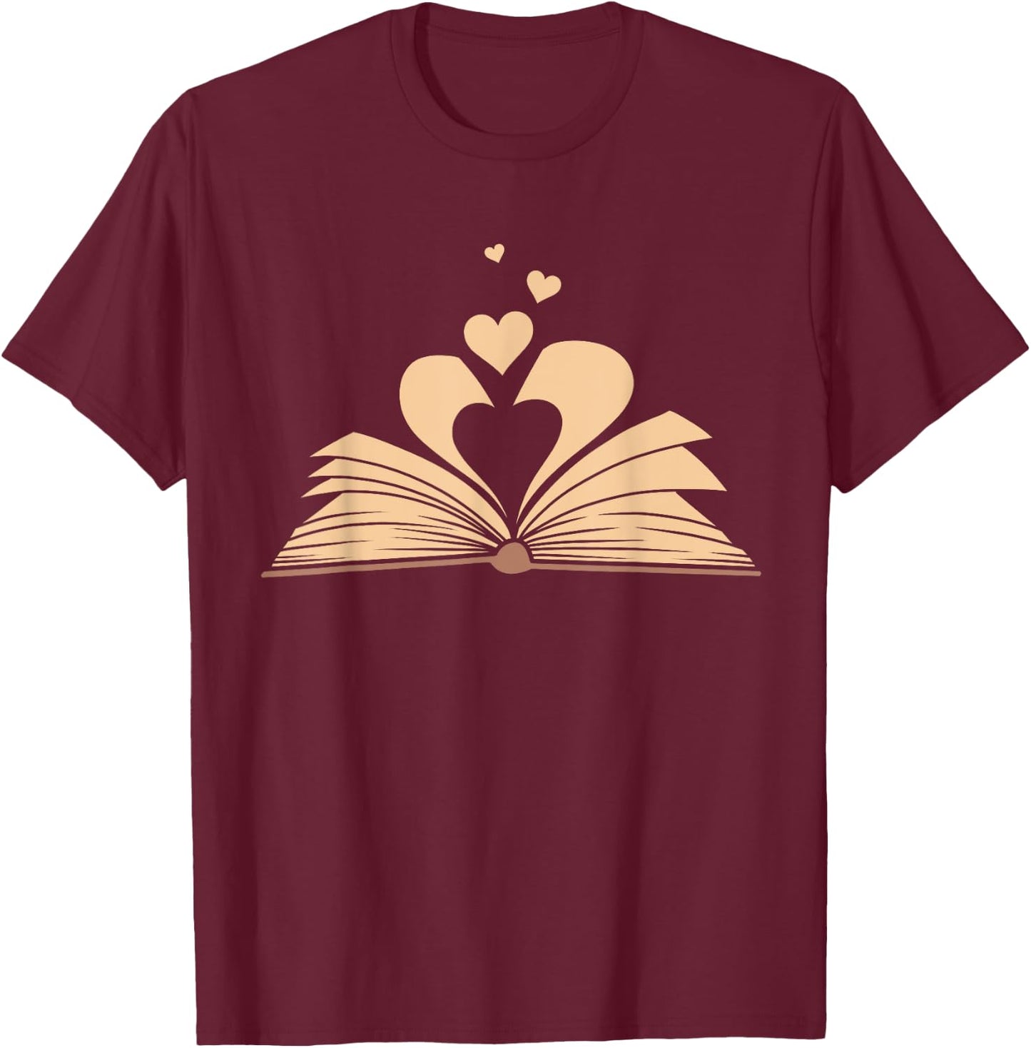 Funny Book Lover Design Men Women Kids Bookworm Librarian T-Shirt - T-Shirt | Maroon