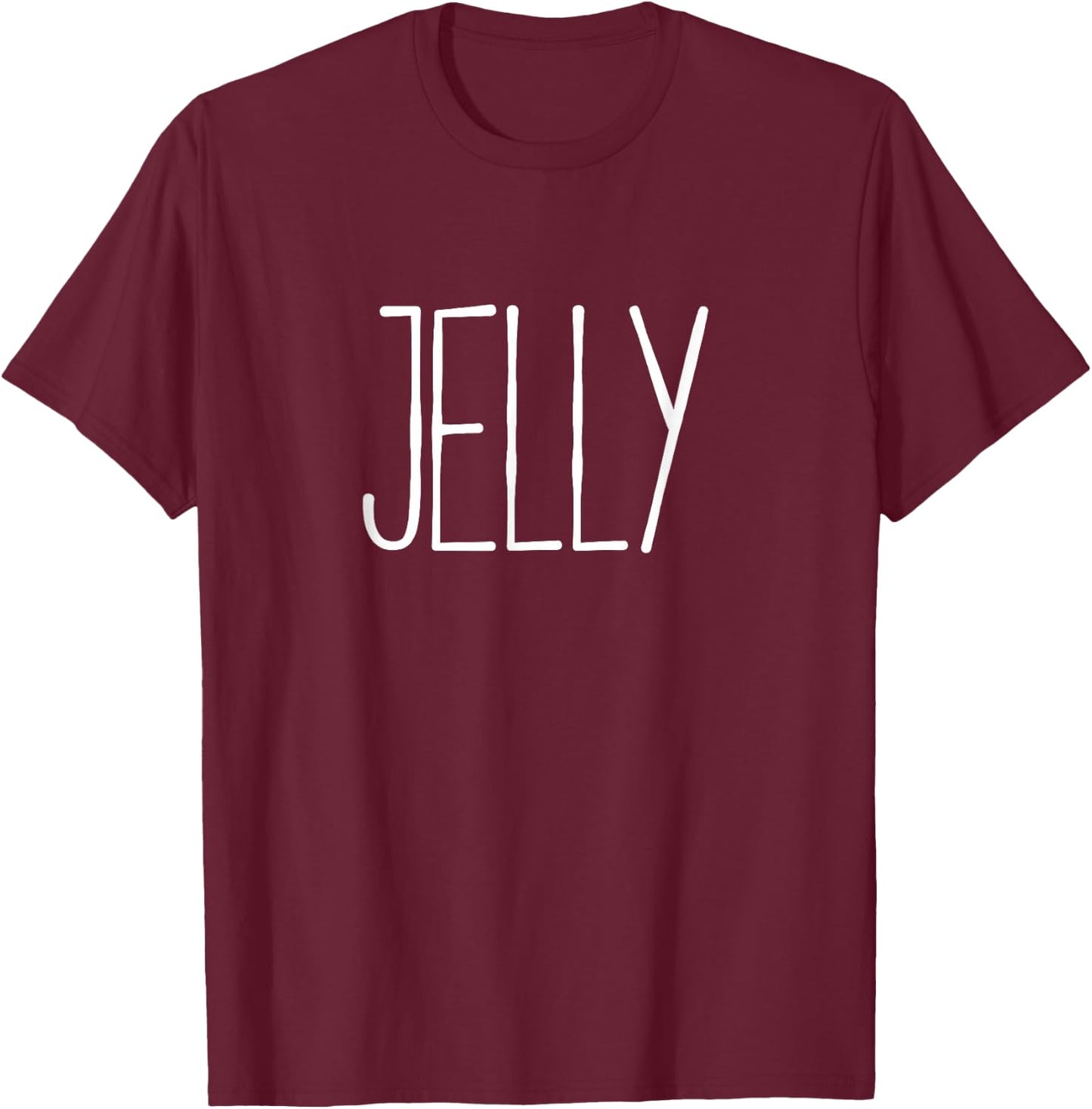 Peanut Butter Jelly Matching Gift Best Friend Couples T-Shirt - T-Shirt | Maroon