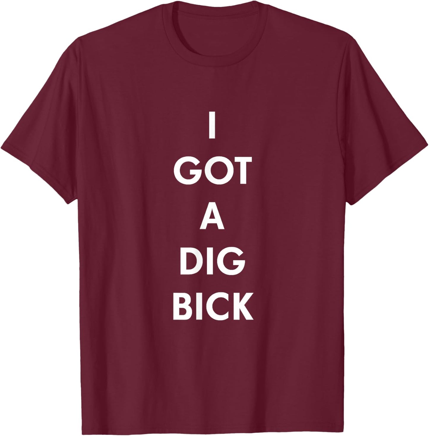 I Got a Dig Bick Funny Shirt T-Shirt - T-Shirt | Maroon
