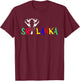 Beach Summertime Ocean | Sri Lanka Elephant | Summer Vacation | -Adults | Black, X-Small | Short Sleeve T-Shirt - T-Shirt | Maroon