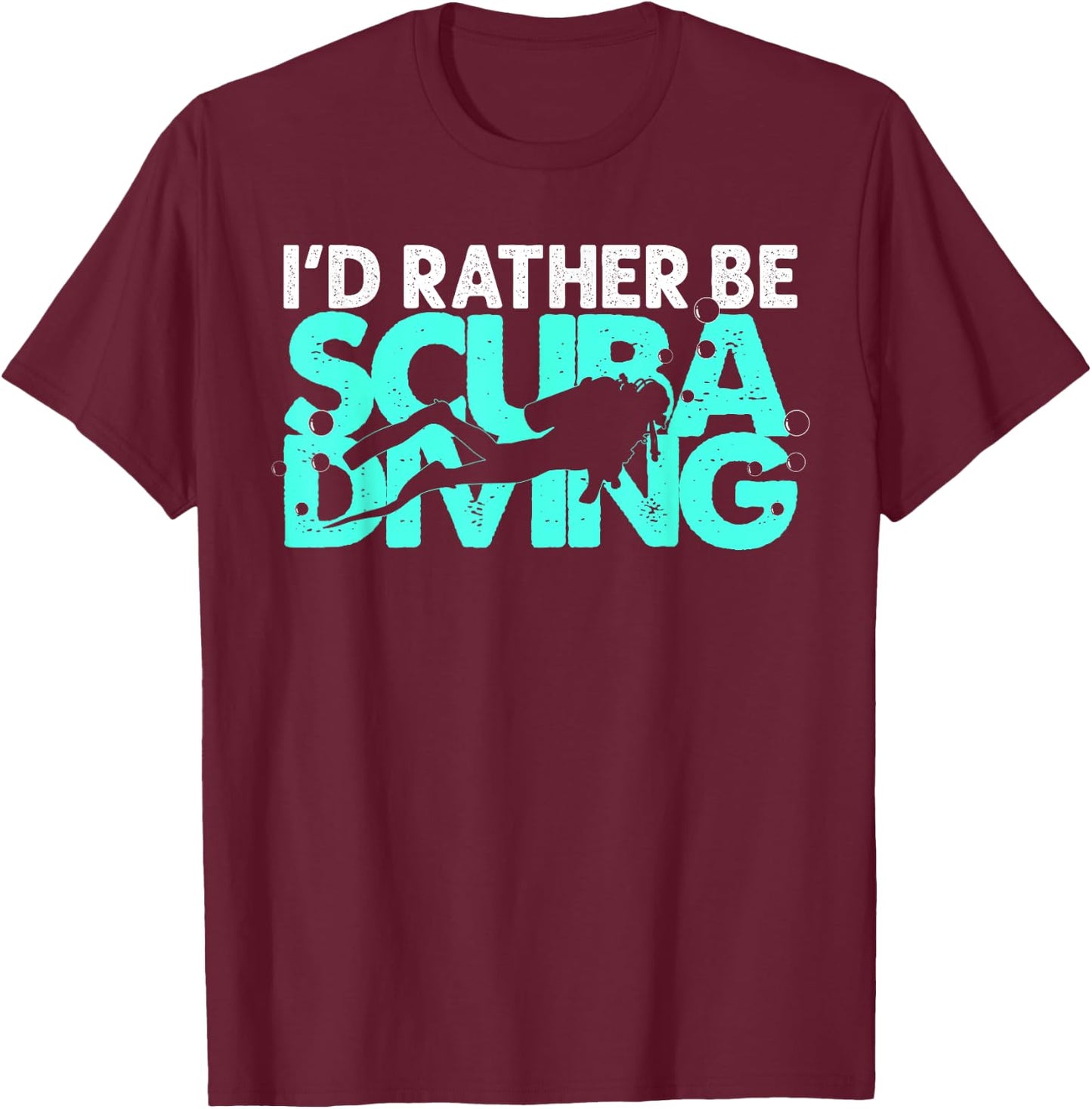 Cool Scuba Diving Women Snorkeler Beach Scuba Diver T-Shirt - T-Shirt | Maroon