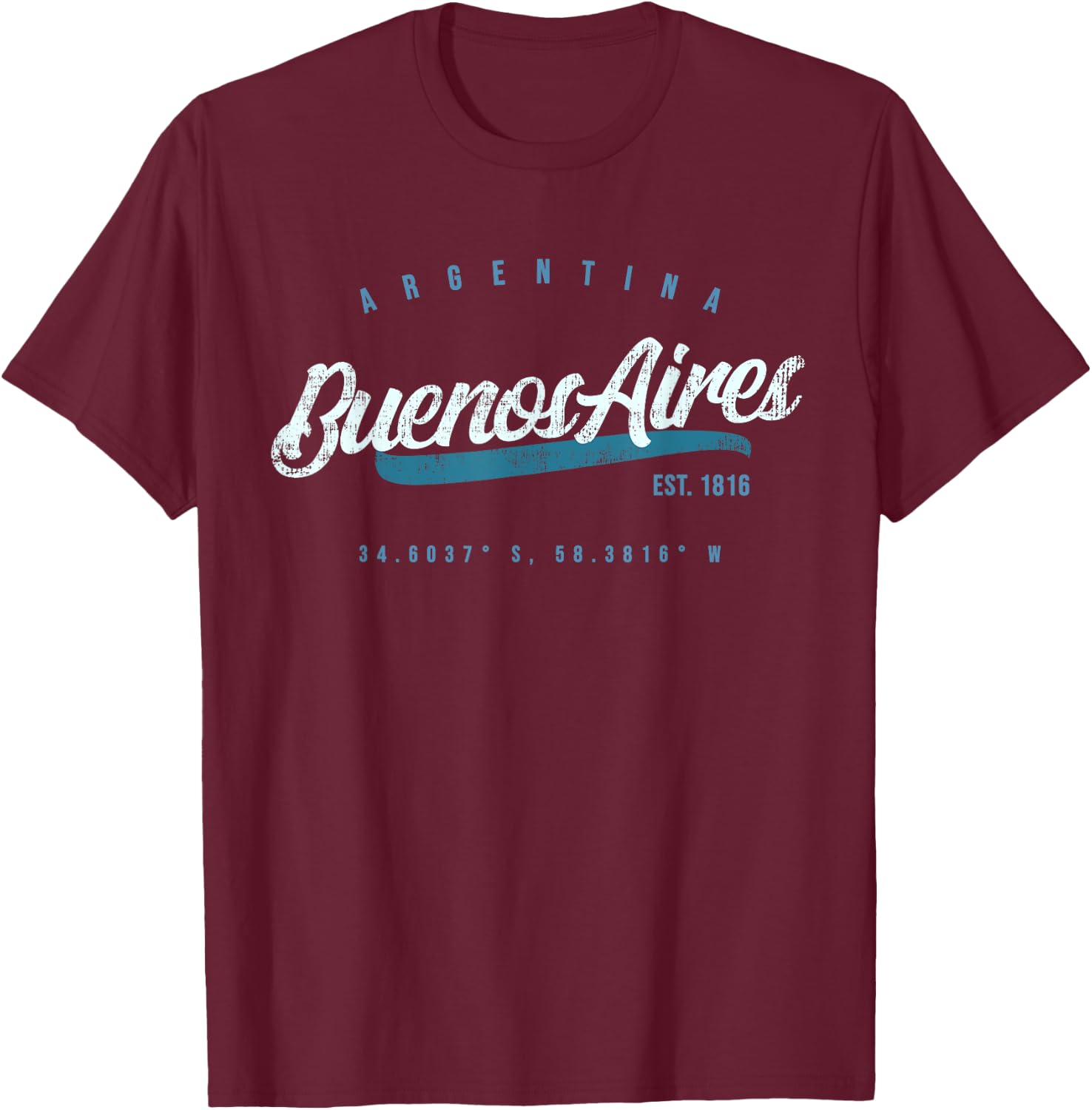 Buenos Aires Travel Argentina T-Shirt - T-Shirt | Maroon