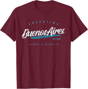 Buenos Aires Travel Argentina T-Shirt - T-Shirt | Maroon