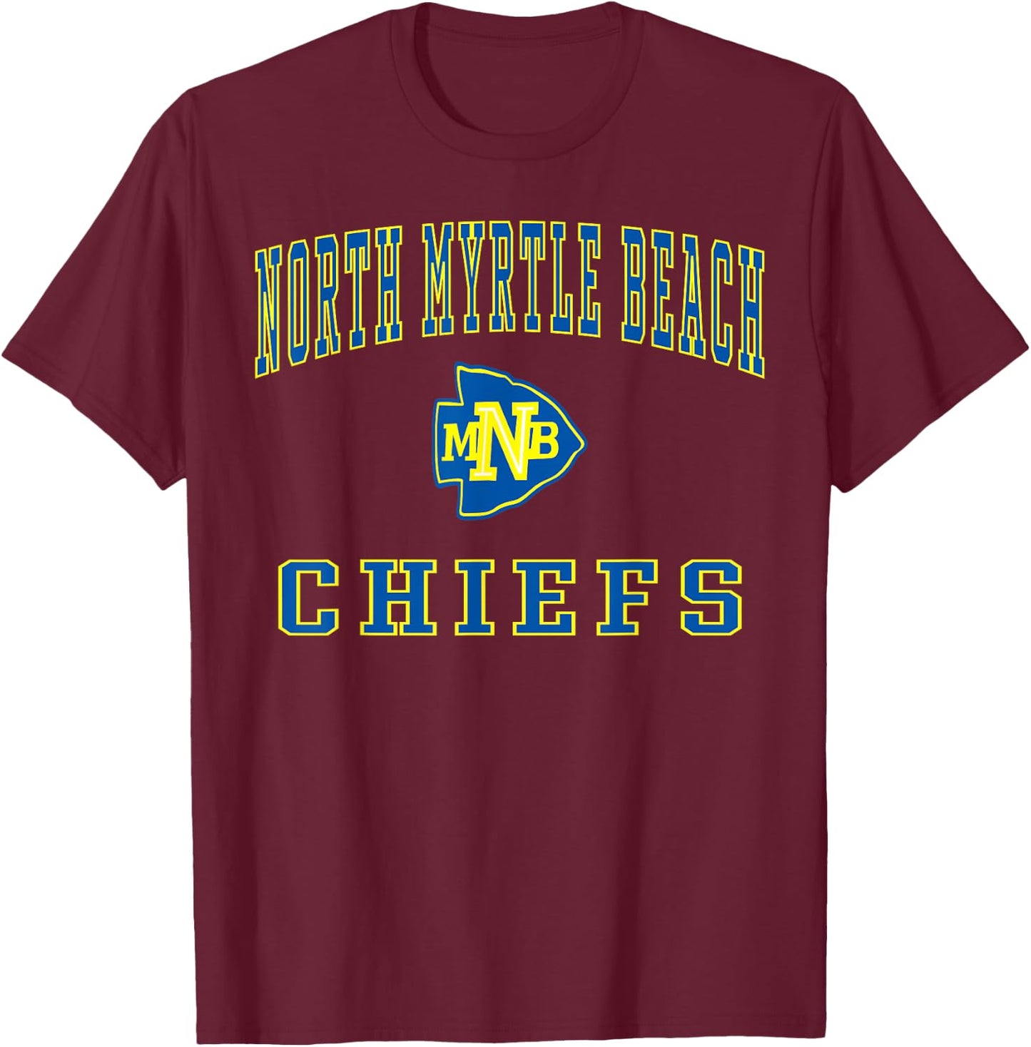 North Myrtle Beach High School Chiefs C1 Women Kids T-Shirt - T-Shirt | Maroon