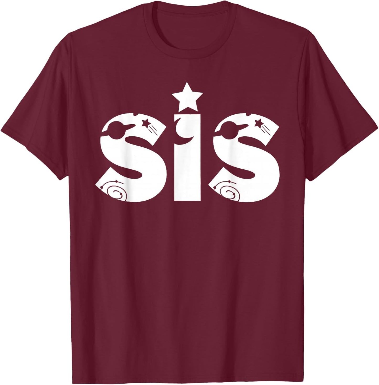 Funny Sister Space Astronaut Birthday Party T-Shirt - T-Shirt | Maroon