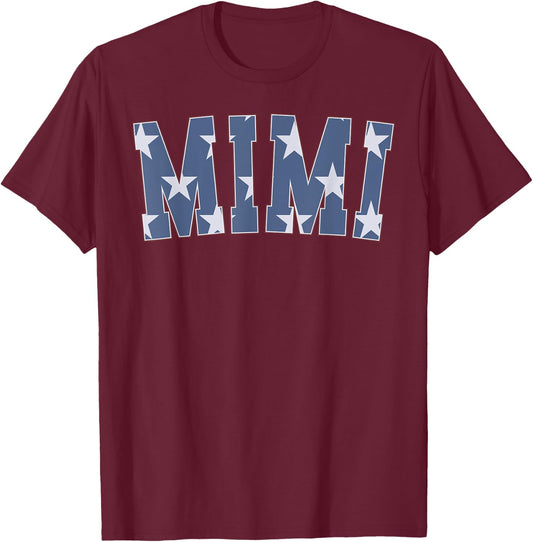 American Flag Mimi Matching Family 4th of July Kids Men T-Shirt - T-Shirt | Maroon