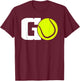 Tennis Player Go Design Graphic T-Shirt - T-Shirt | Maroon