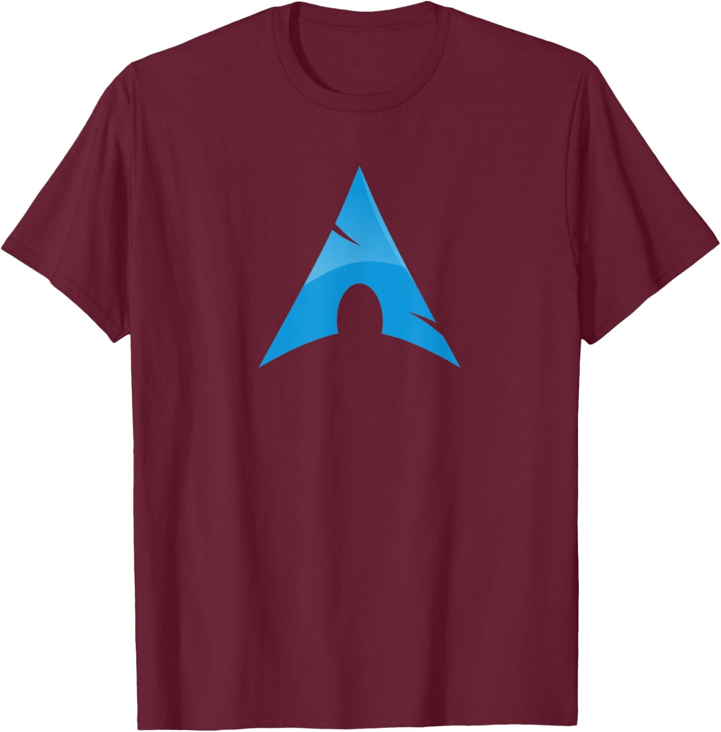 Arch Linux Lover with Logo Open Source Os T-Shirt - T-Shirt | Maroon