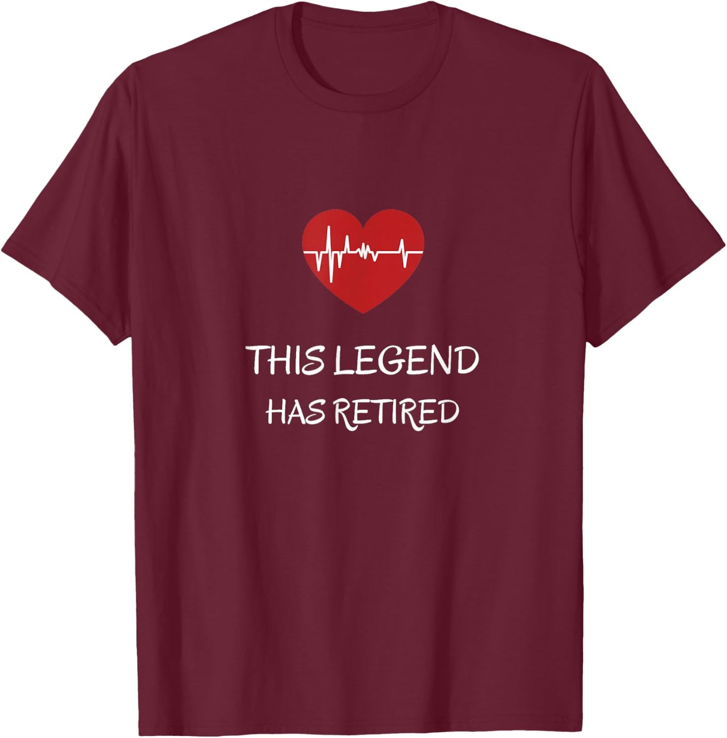 This Legend Has Cardiologists Retirement Cardiology T-Shirt - T-Shirt | Maroon