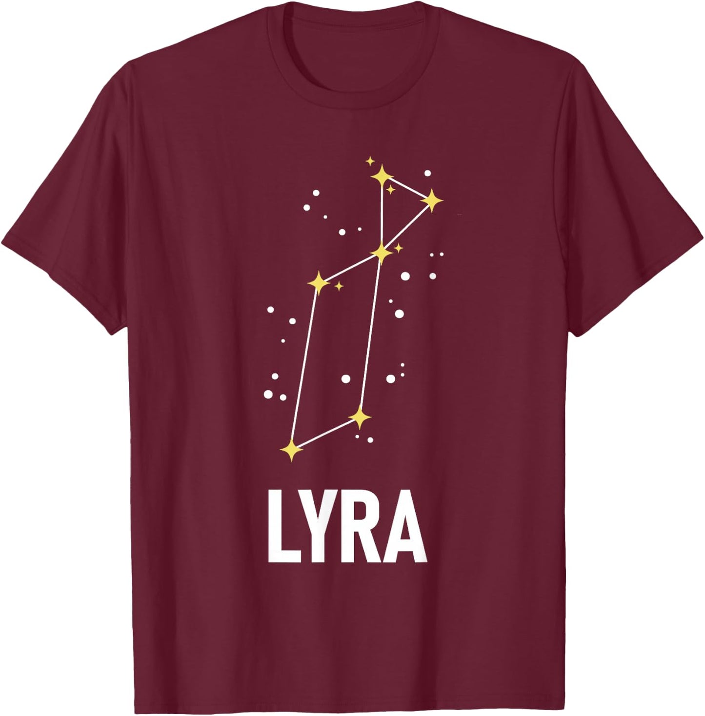 Lyra - Stars Constellation Stargazing Astrology Stargazer T-Shirt - T-Shirt | Maroon