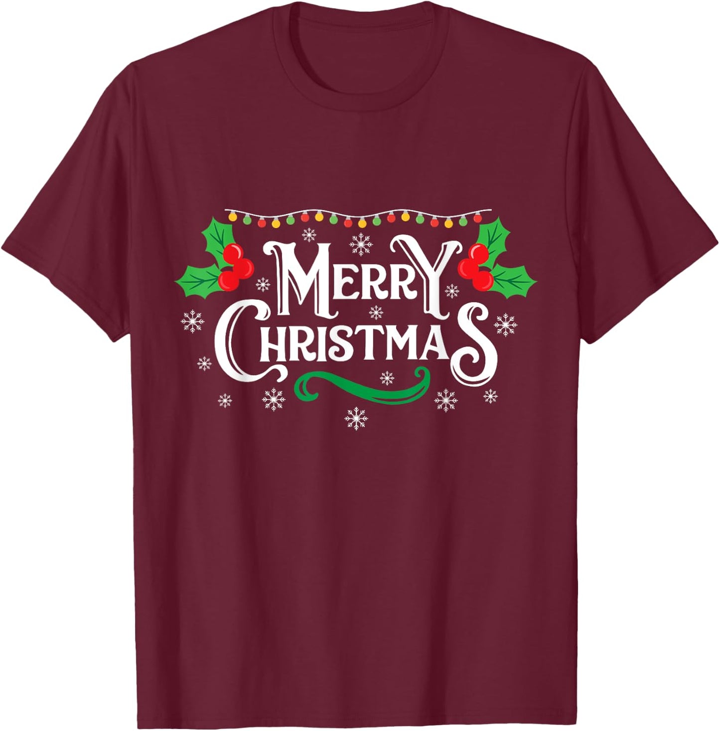 Merry Christmas T-Shirt - T-Shirt | Maroon