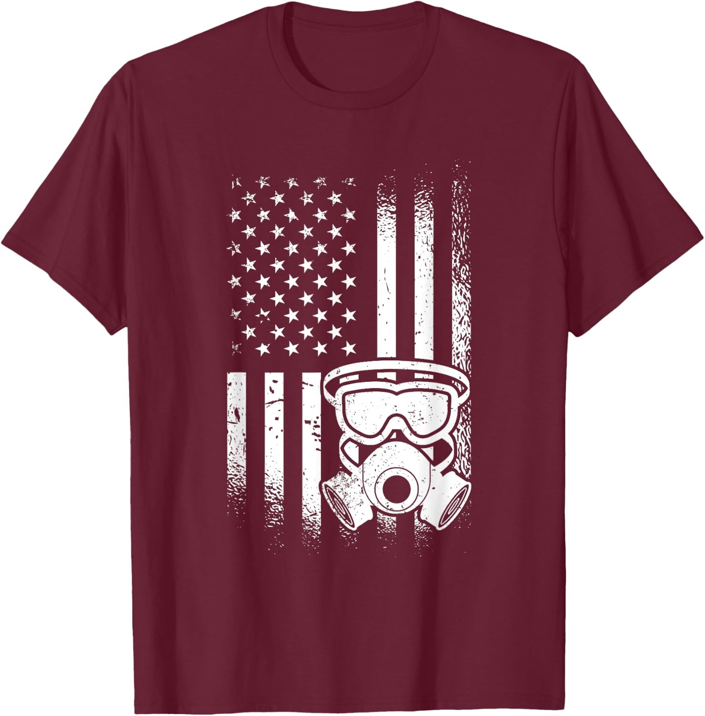 US Flag Exterminator Apparel American Exterminator Pest Control T-Shirt - T-Shirt | Maroon