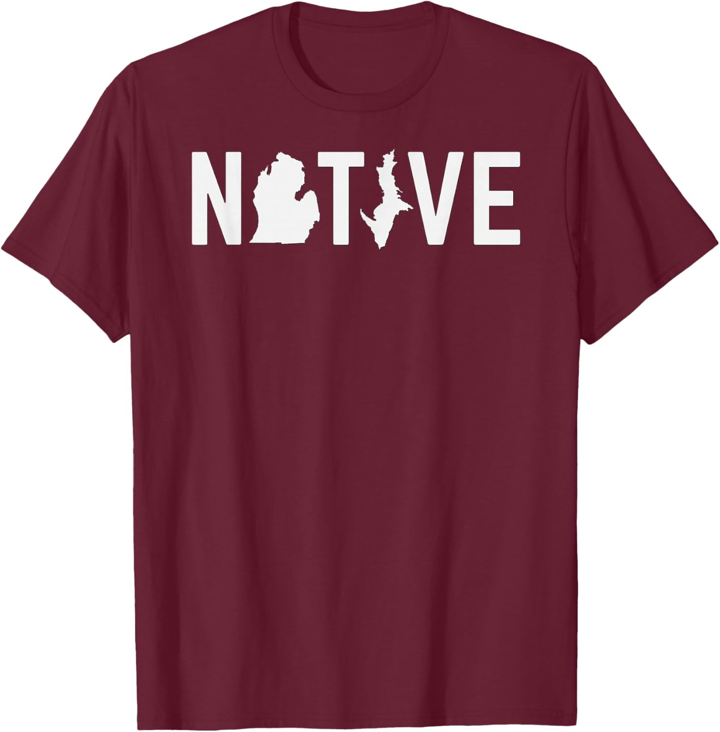 Native Michigan T-Shirt - T-Shirt | Maroon