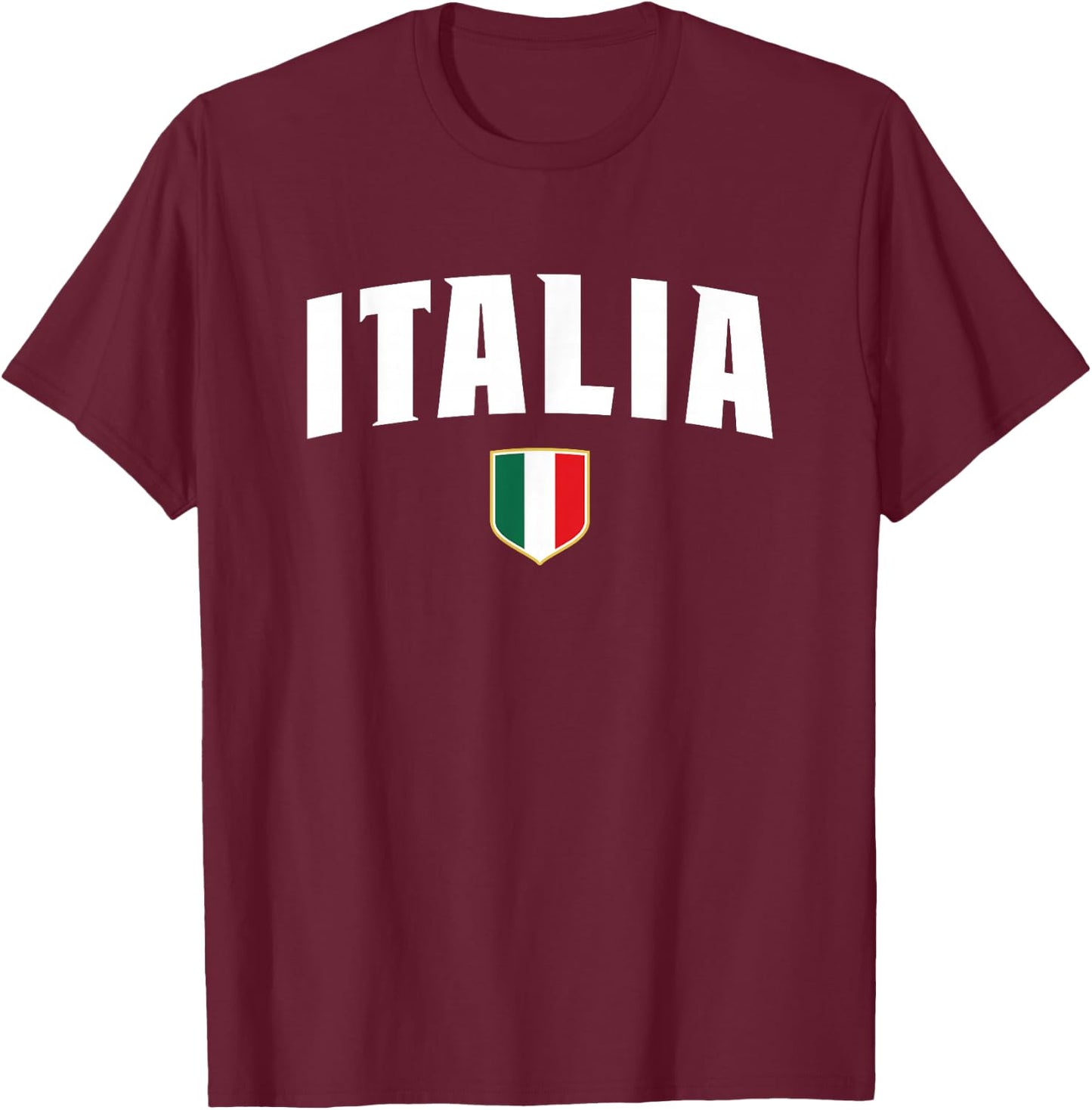 Italian Flag Italy Shirt Vintage Italia Boys & Girls Blue T-Shirt - T-Shirt | Maroon