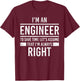Engineer Art Women Aerospace Software Civil Students T-Shirt - T-Shirt | Maroon