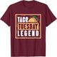 Cinco De Mayo Taco Costume Adult Taco Pajamas Kids T-Shirt - T-Shirt | Maroon