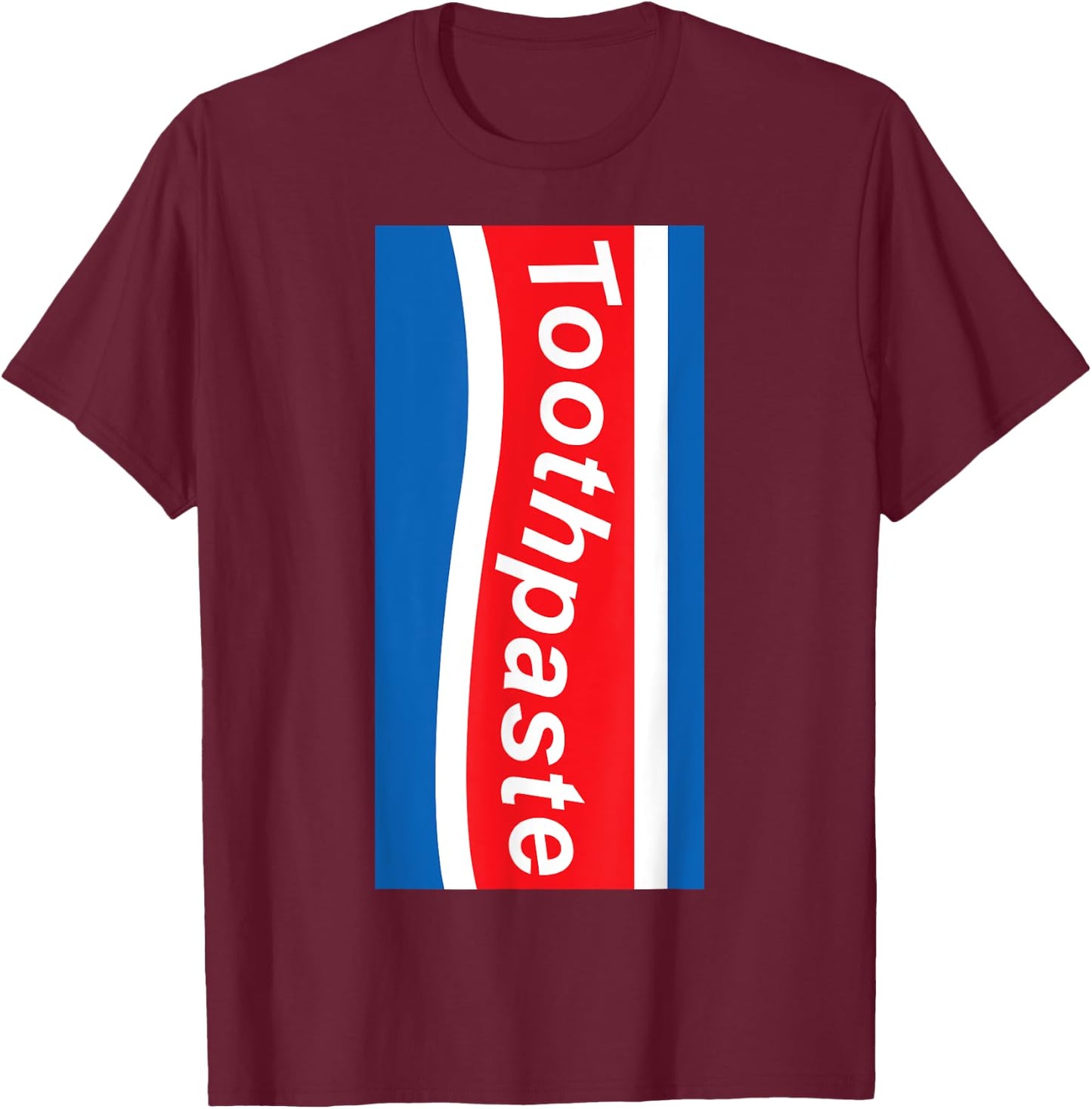 Toothpaste Easy Tooth Toothpaste Couple Halloween Costume T-Shirt - T-Shirt | Maroon