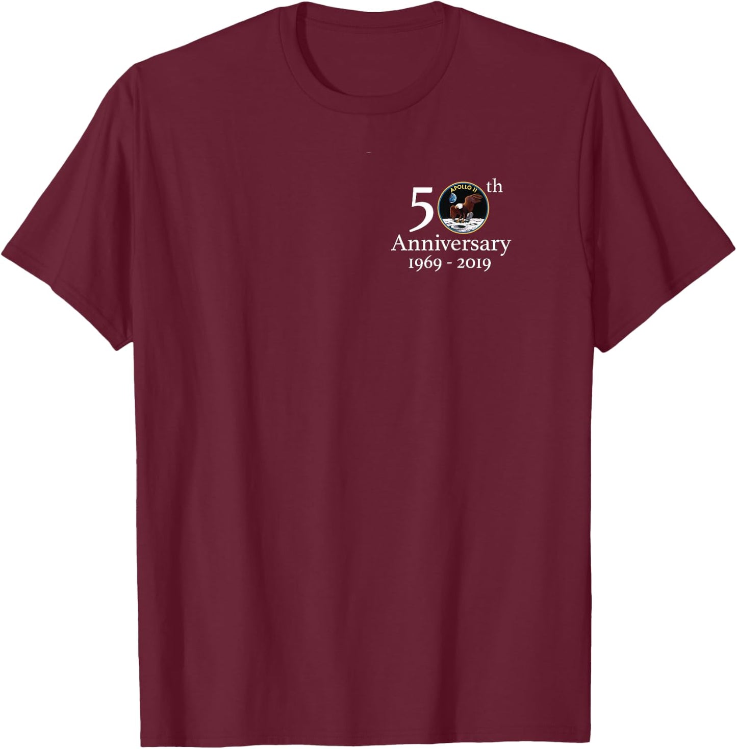 Apollo 50th Anniversary Logo NASA T-Shirt - T-Shirt | Maroon