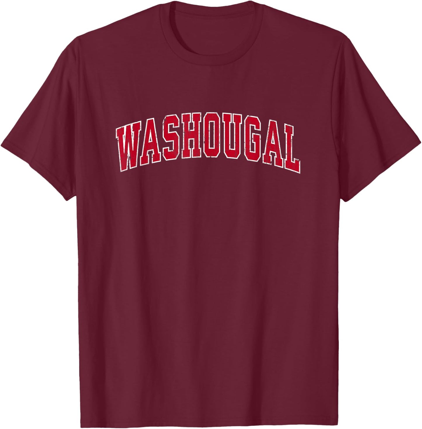 Washougal Washington WA Vintage Sports Design Red Design T-Shirt - T-Shirt | Maroon