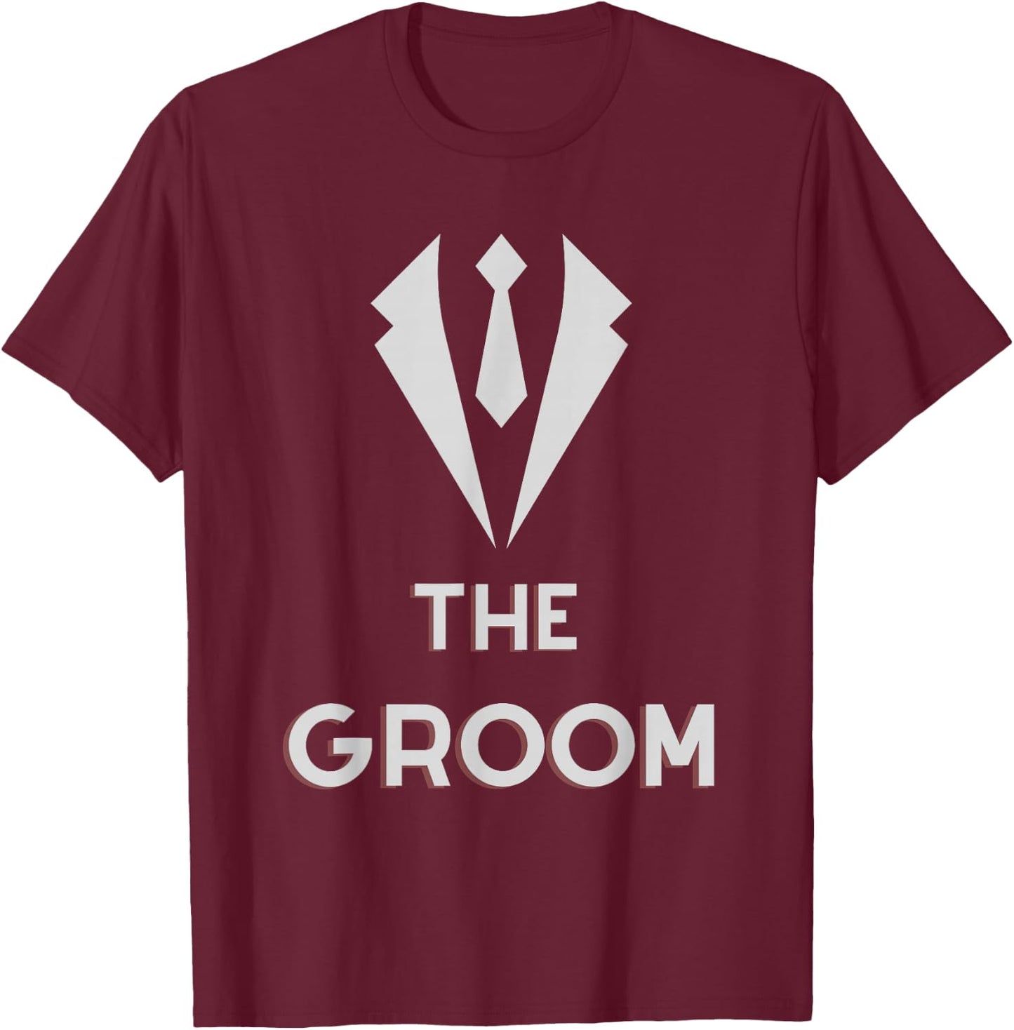 The Groom Squat Bachelor Supplies Party Wedding T-Shirt - T-Shirt | Maroon