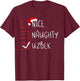 Nice Naughty Uzbek Christmas Uzbekistan Heritage Roots T-Shirt - T-Shirt | Maroon