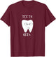 Teeth Geek Dental Themed T-Shirt - T-Shirt | Maroon