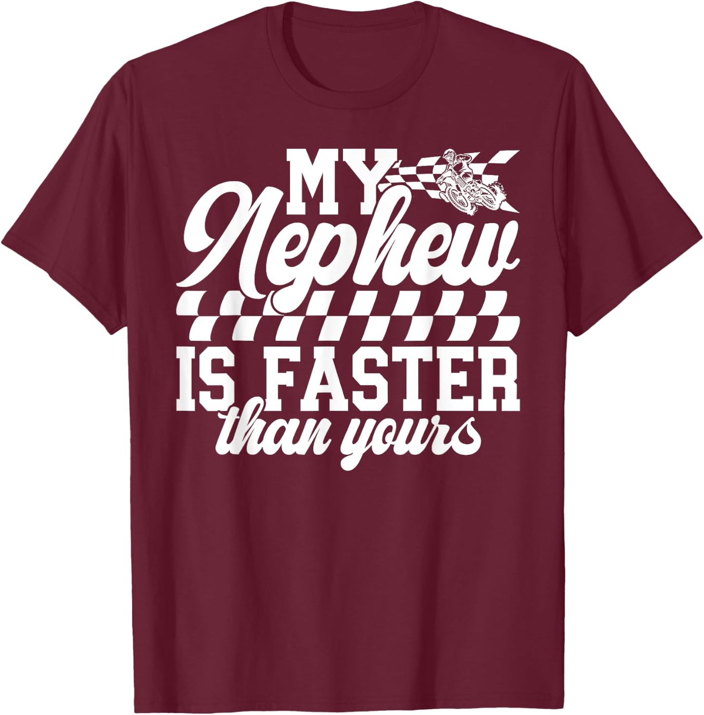 Motocross Aunt Proud Motocross Rider Auntie T-Shirt - T-Shirt | Maroon
