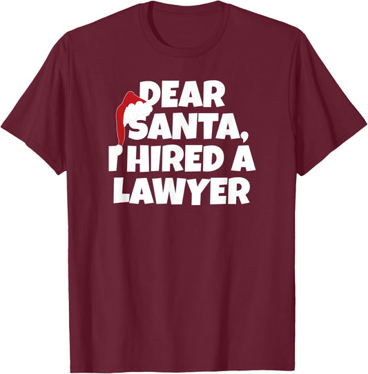 Dear Santa, I Know Where You Live - Christmas T-Shirt - T-Shirt | Maroon