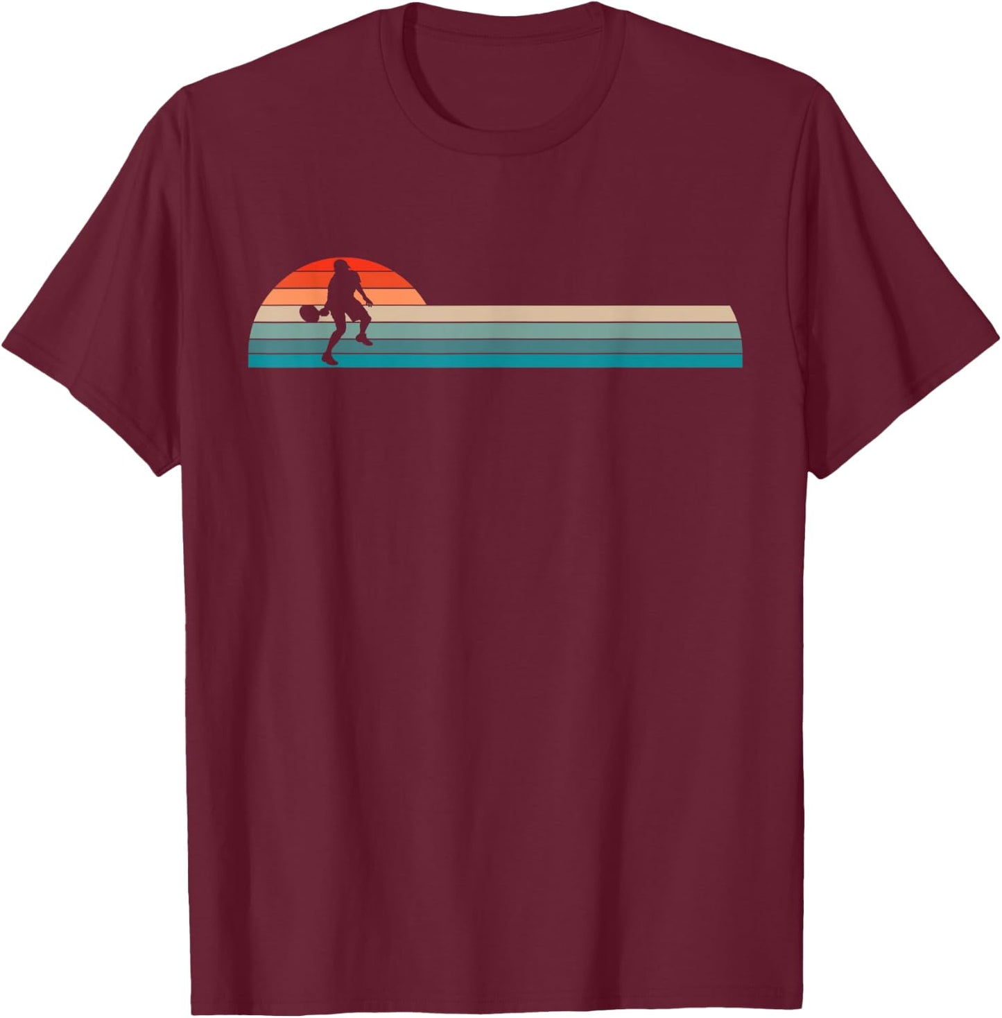 Vintage Retro Pickleball Player Small T-Shirt - T-Shirt | Maroon