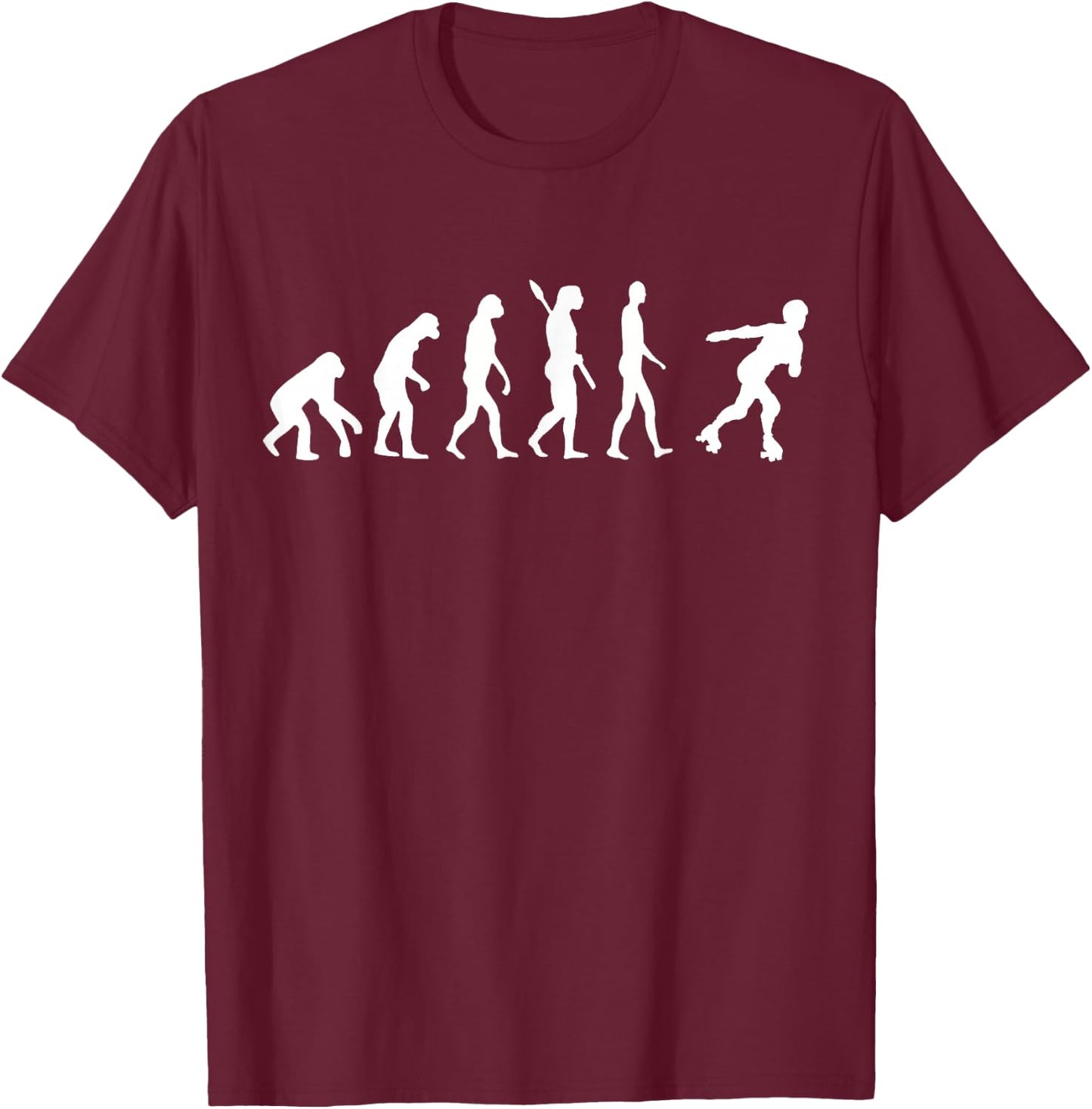 Roller Skates Rider Evolution Roller Skating Inline Skates T-Shirt - T-Shirt | Maroon