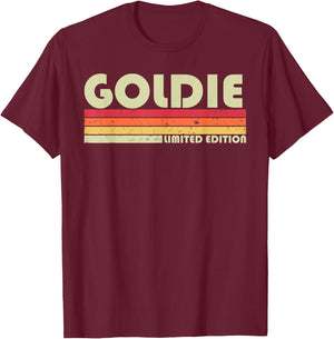 GOLDIE Gift Name Personalized Retro Vintage 80s 90s Birthday T-Shirt - T-Shirt | Maroon
