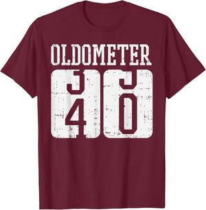 Oldometer 39 40 Funny Happy 40th Birthday Gift Men Women T-Shirt - T-Shirt | Maroon