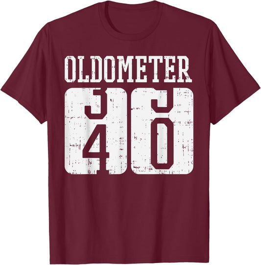 Oldometer 39 40 Funny Happy 40th Birthday Gift Men Women T-Shirt - T-Shirt | Maroon