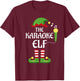 Karaoke Elf Family Matching Group Christmas Singing T-Shirt - T-Shirt | Maroon