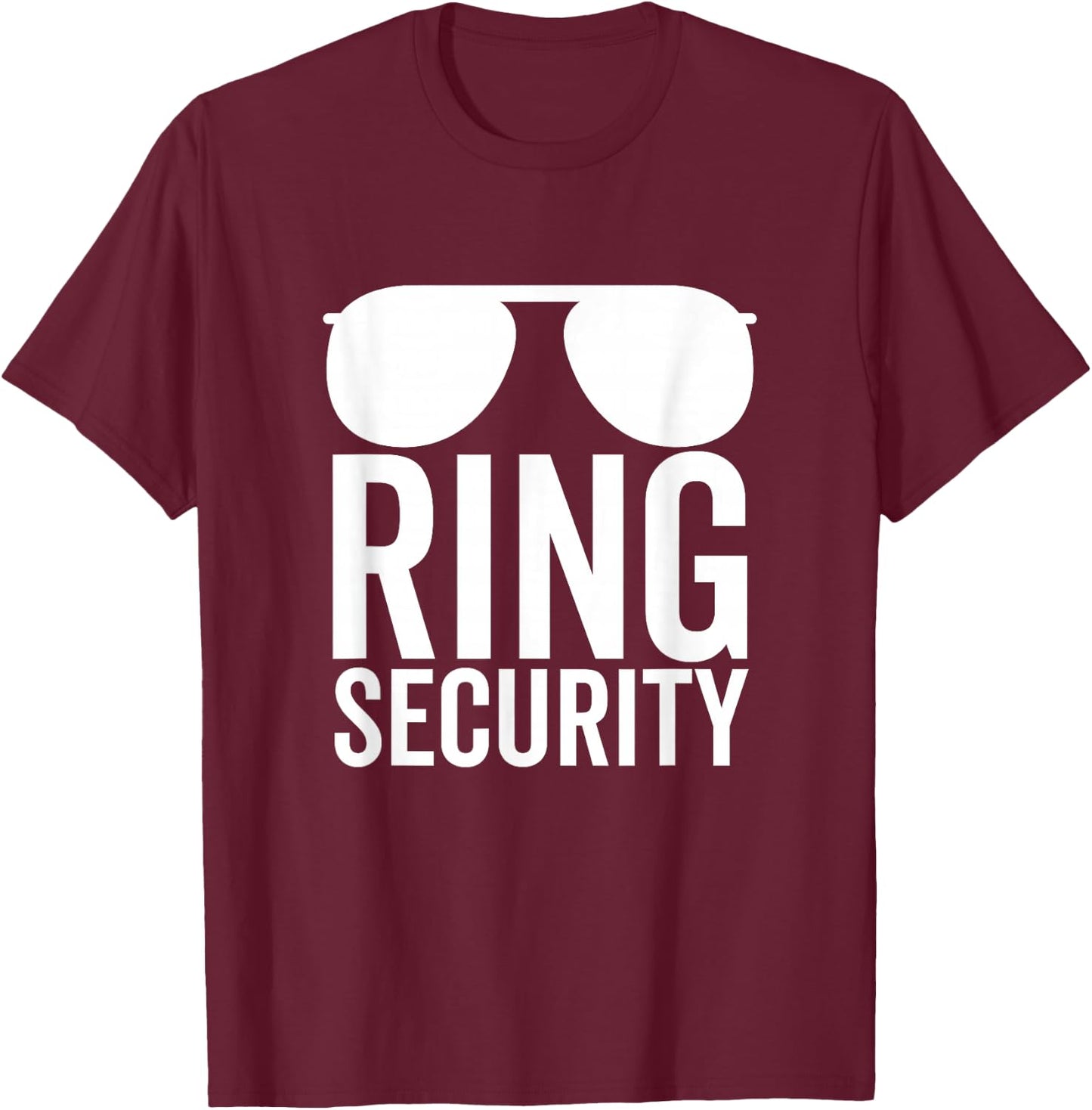 Ring Security Ring Bearer Boys Wedding Party Sunglasses T-Shirt - T-Shirt | Maroon