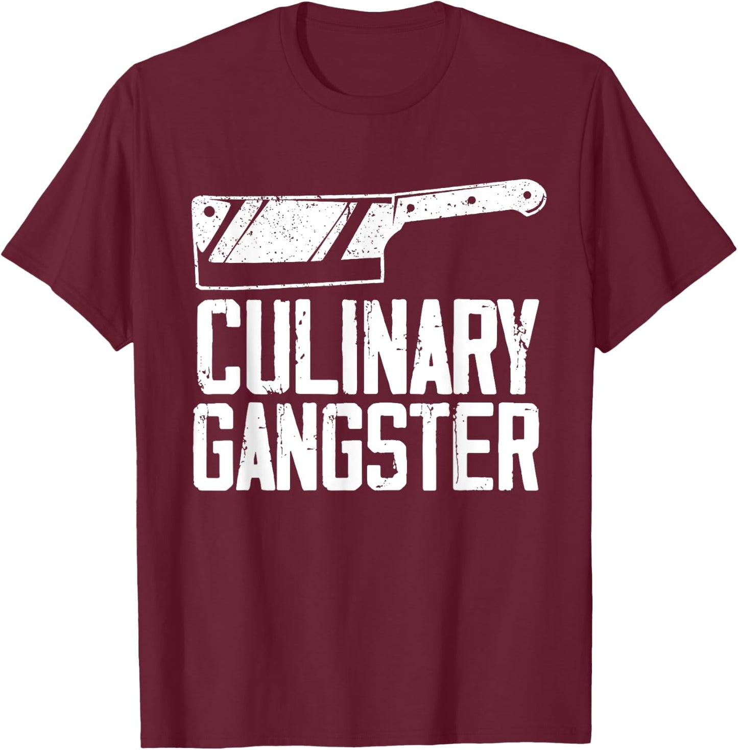 Funny Chef Art Men Women Restaurant Kitchen Food Cooking T-Shirt - T-Shirt | Maroon