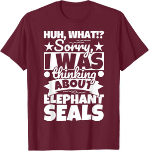 Elephant Seals Lover Funny T-Shirt - T-Shirt | Maroon