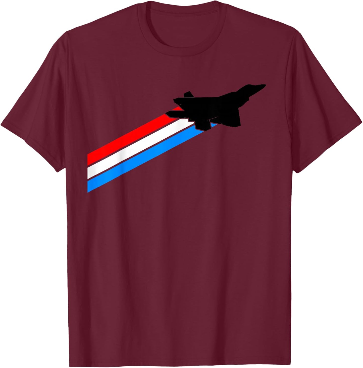 F-22 Raptor Fighter Jet T-Shirt - T-Shirt | Maroon