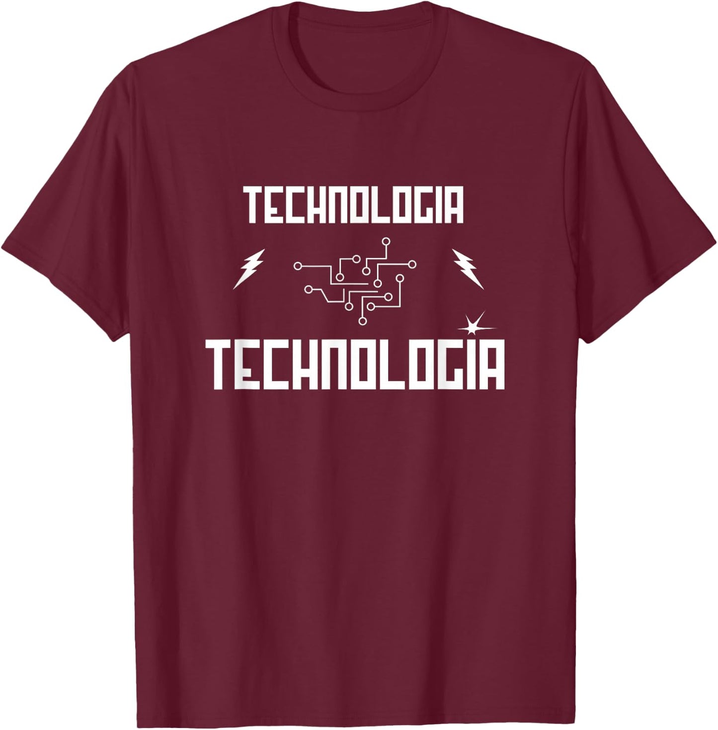 Technologia Humorous Technology Meme T-Shirt - T-Shirt | Maroon