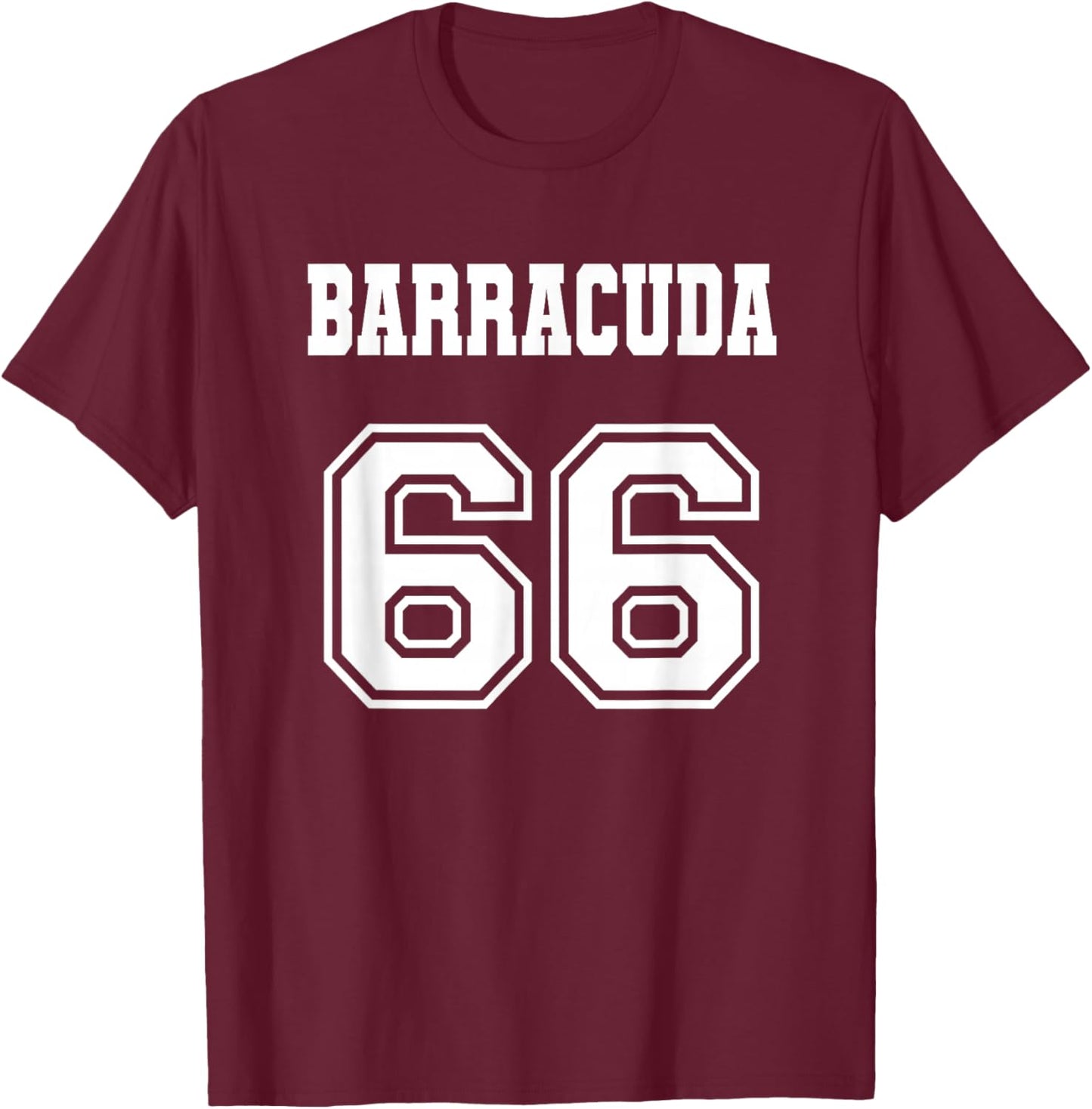 Jersey Style Barracuda 66 1966 Old School Muscle Car Fishing T-Shirt - T-Shirt | Maroon