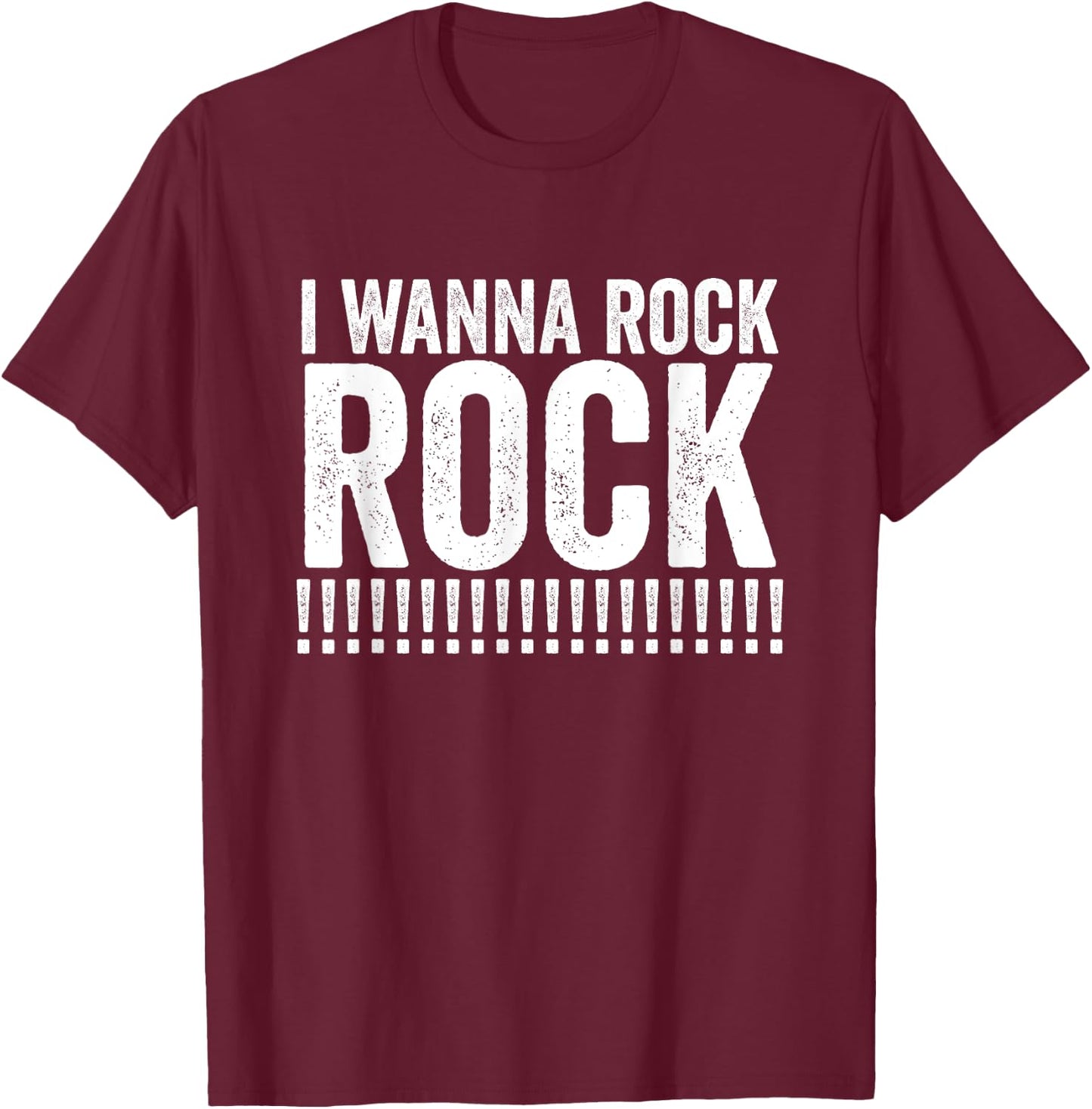 I Wanna Rock! Rock! by Dee Snider Twisted Sister T-Shirt - T-Shirt | Maroon