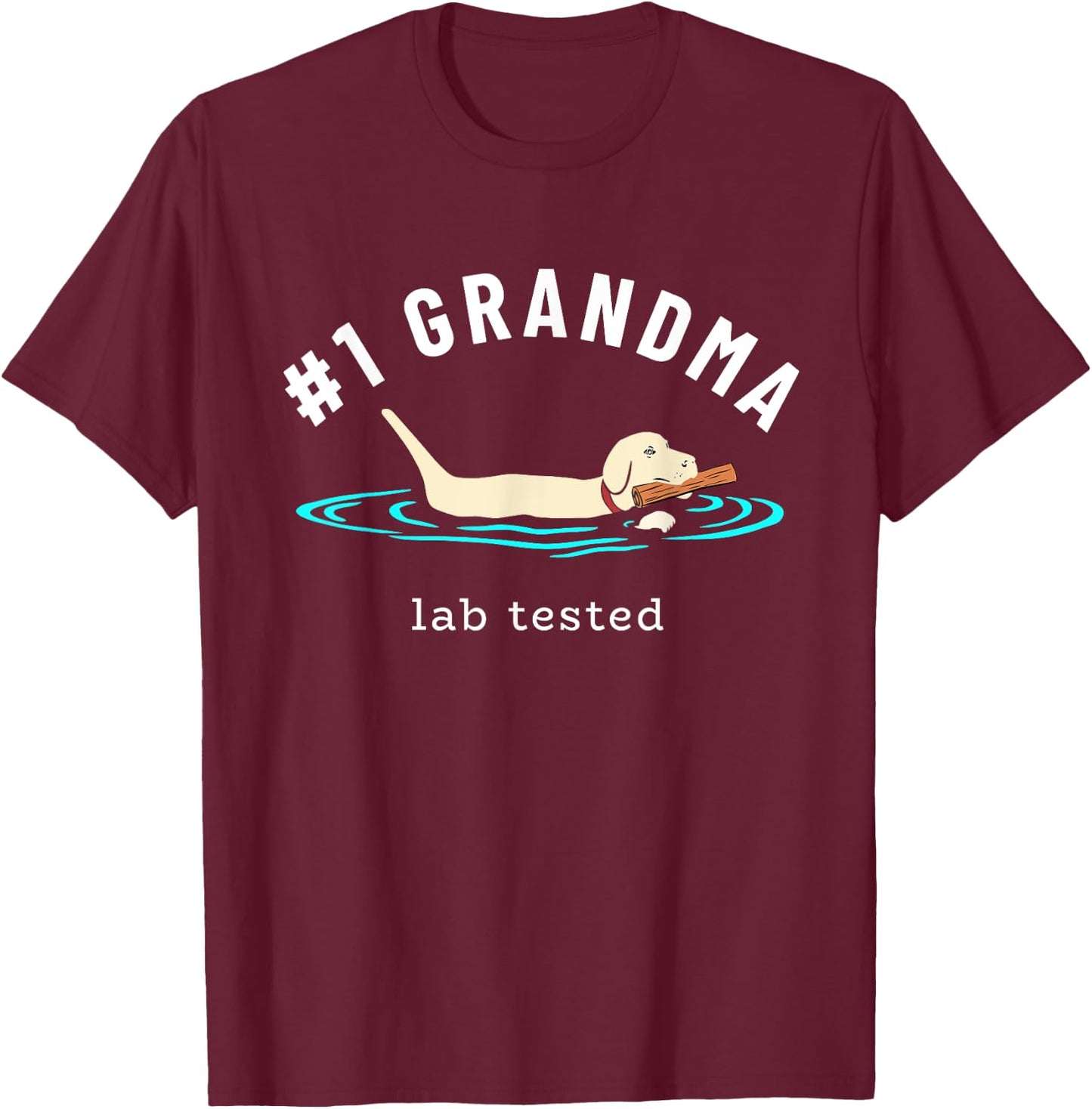 Lab Grandma Yellow Labrador Retriever - Lab Dog Lover T-Shirt - T-Shirt | Maroon