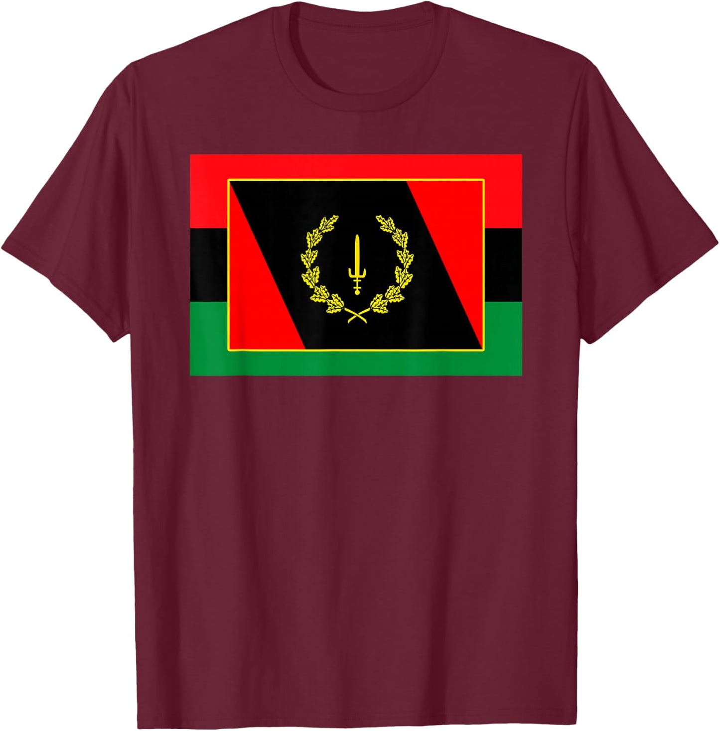 African American Heritage Flag T-Shirt - T-Shirt | Maroon