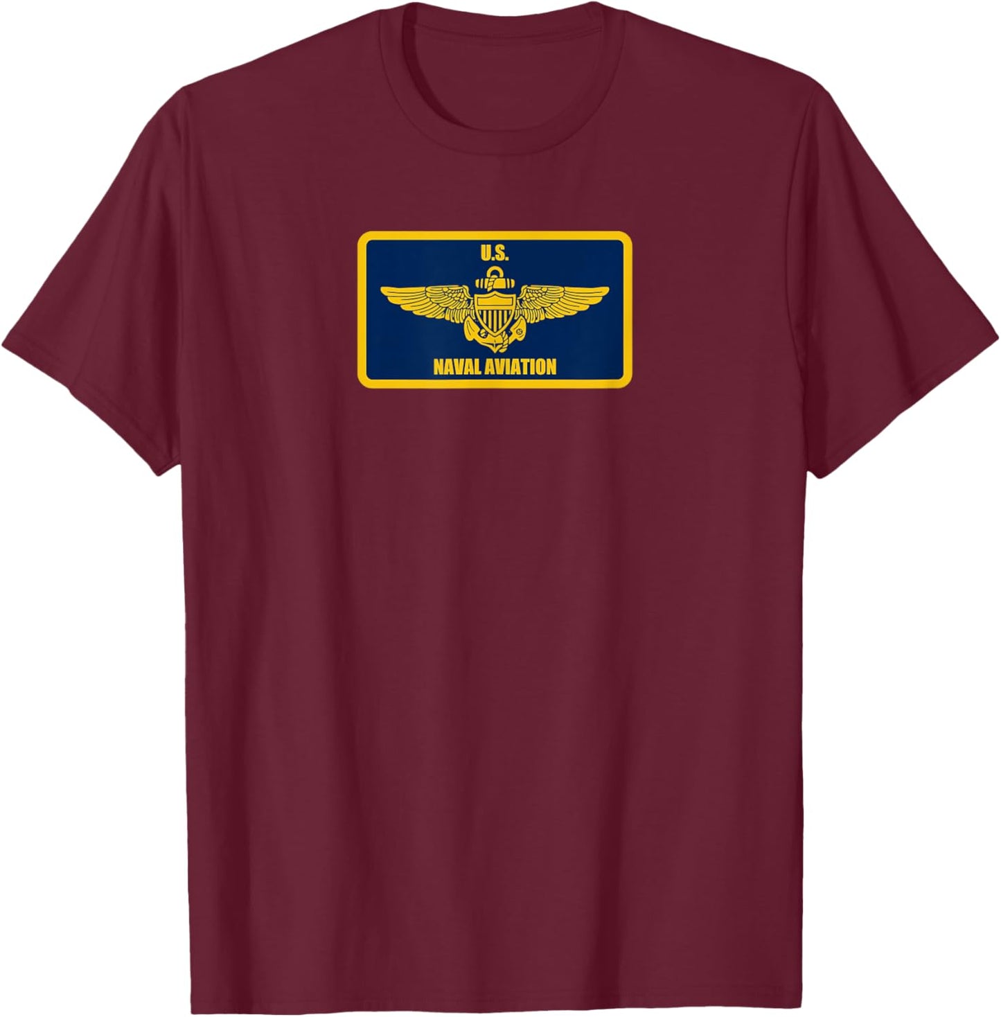 US Naval Aviation Patch T-Shirt - T-Shirt | Maroon