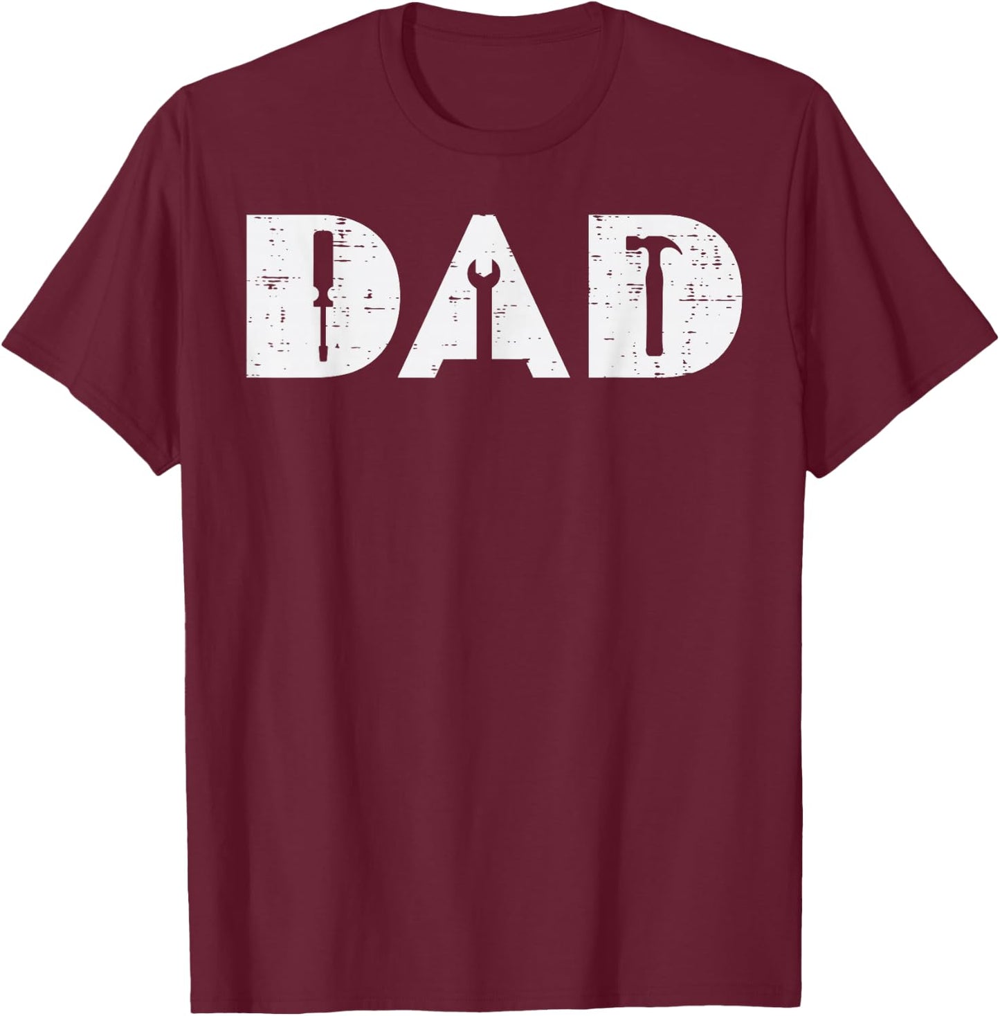 Dad Handy Tools Funny Fathers Day Mechanic Daddy Papa Men T-Shirt - T-Shirt | Maroon