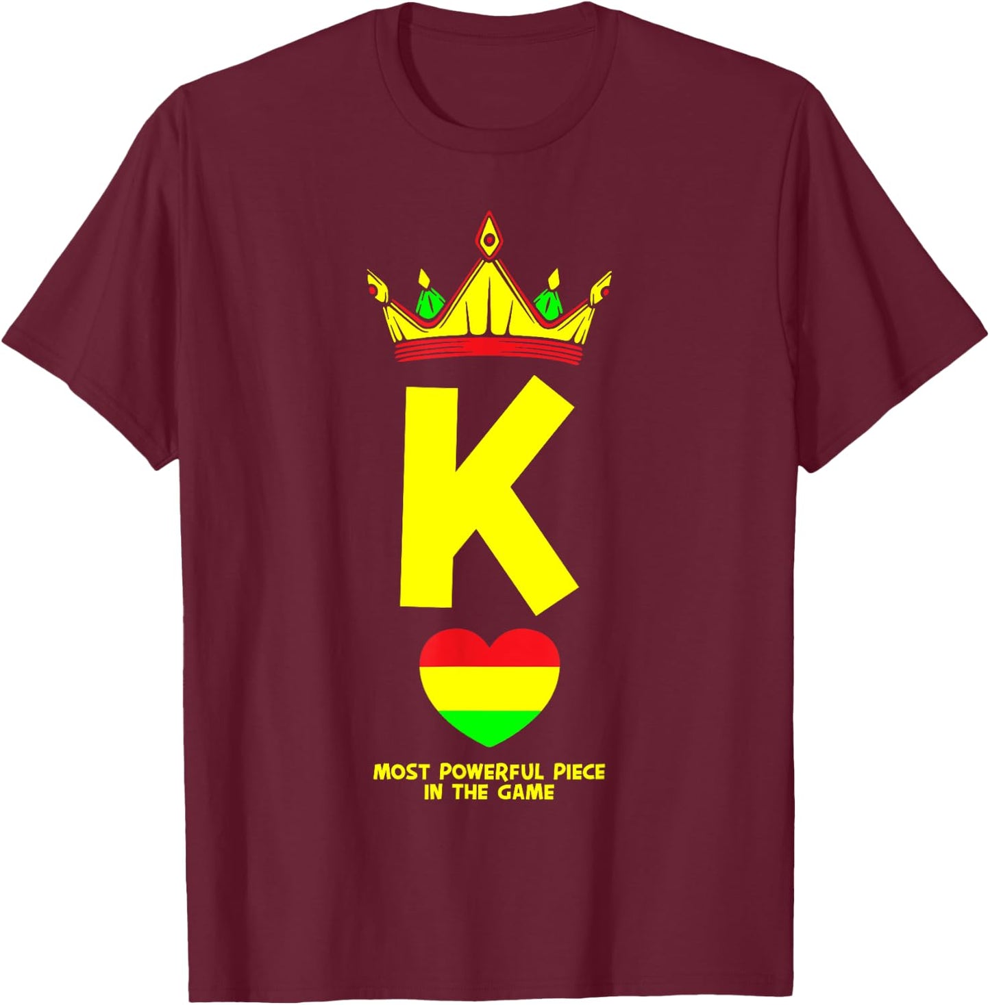 Black King The Most Powerful Piece In The Game Juneteenth T-Shirt - T-Shirt | Maroon
